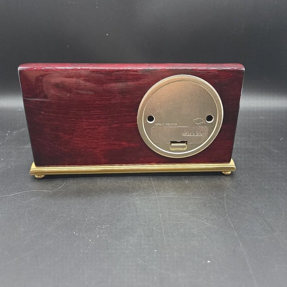 Vintage 1999 Flashback Cruz Car Show Award, Rosewood Piano Finish Desk Clock